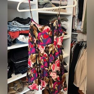 Urban Outfitters Multicolor Lace-Trim Dress